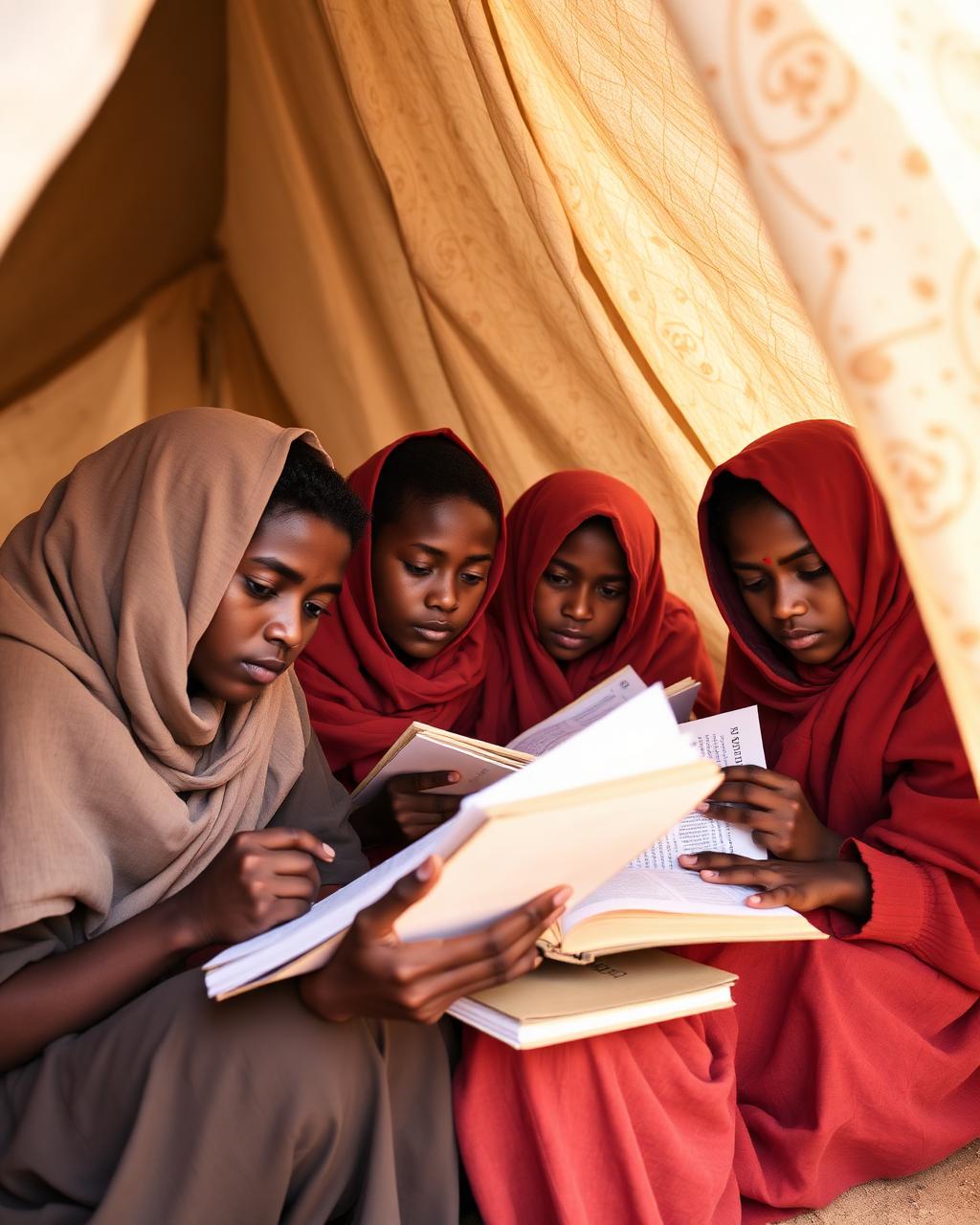 Students continuing their studies in a conflict-affected setting